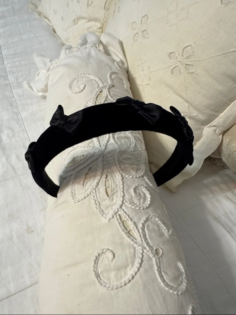 Black Velvet Bow Headband - Women Accessories